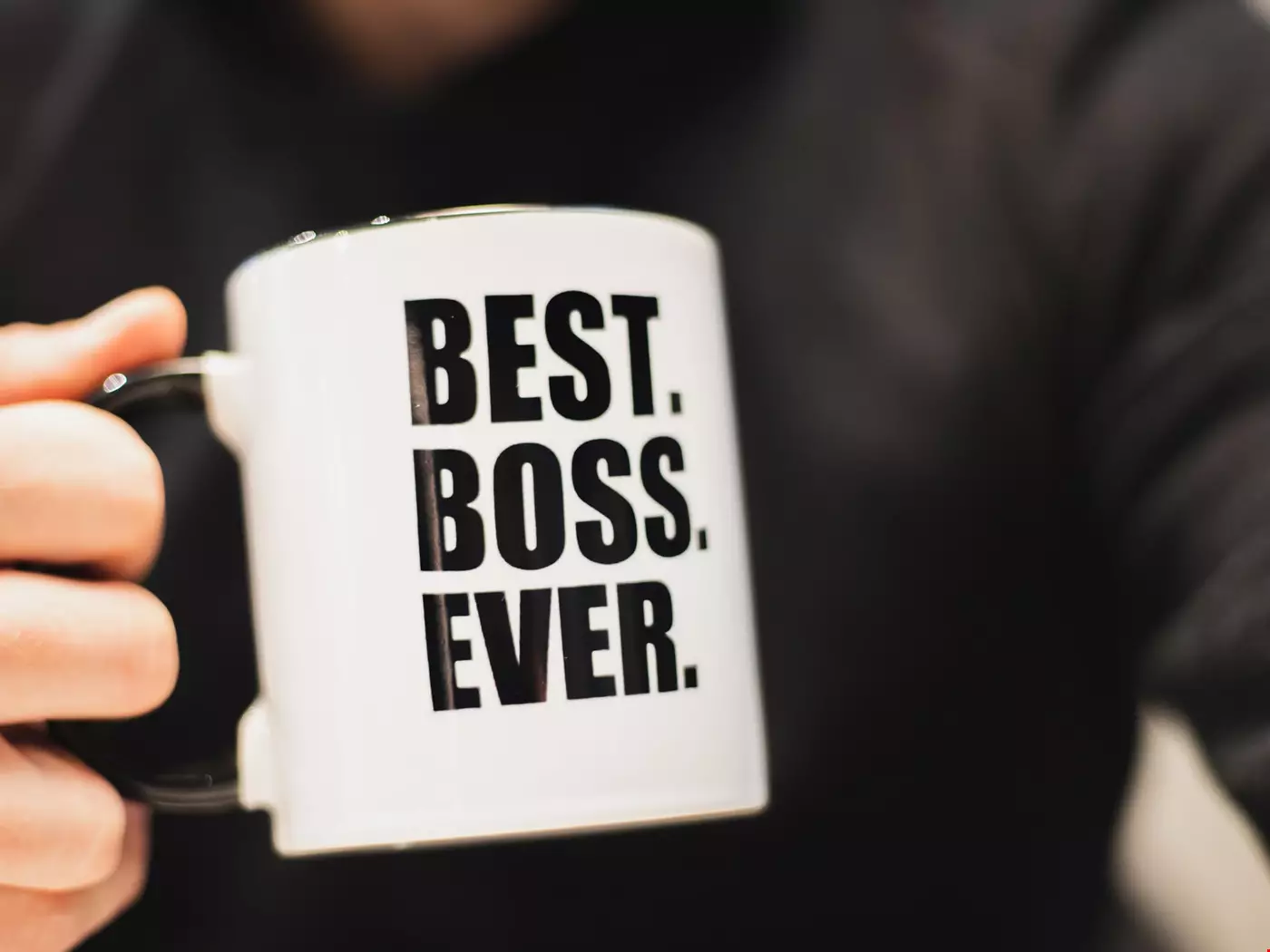 Kaffemugg med texten Best Boss Ever Akavia Aspekt