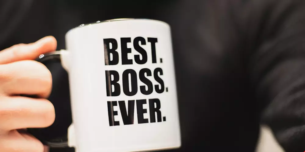 Kaffemugg med texten Best Boss Ever Akavia Aspekt