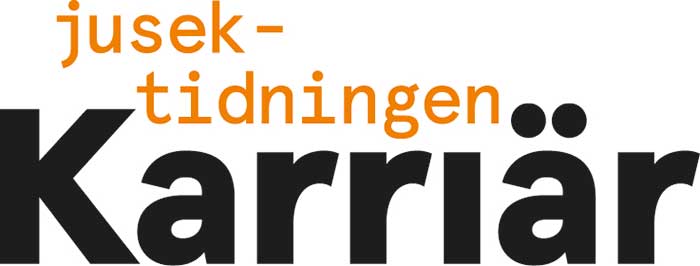 Jusektidningen Karriärs logotyp efter omgörningen 2017.